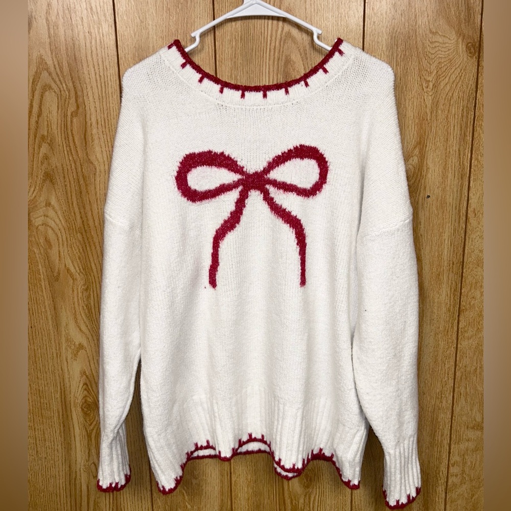 Pink Rose Women’s Bow Sweater